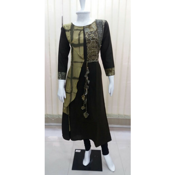 ALine Green Cotton Kurti XXL/44 37333 Buy Cotton Kurti Online